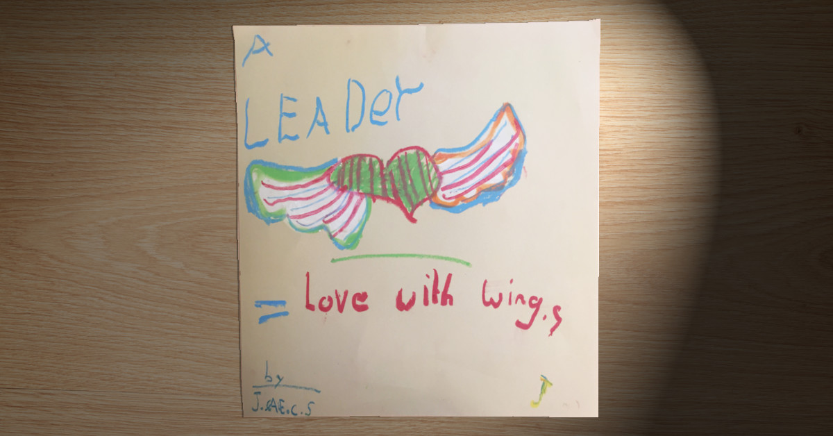 Leadership - A leader is love with wings - Justine Sutherland