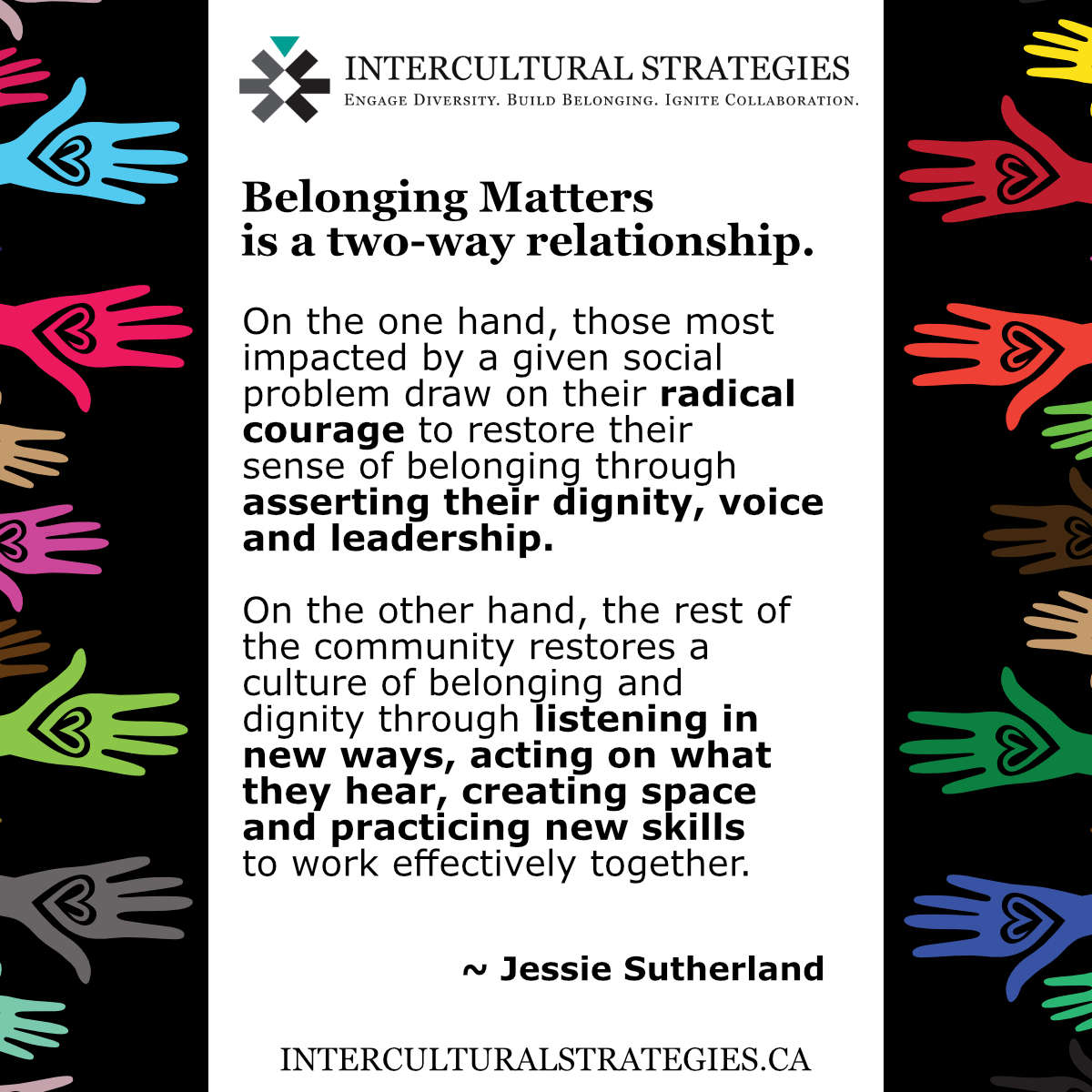 Belonging Matters is a two-way relationship