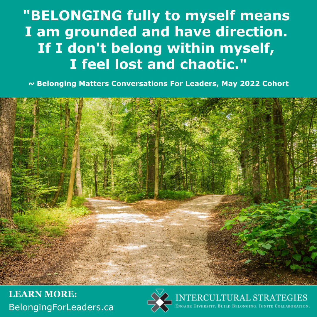 BELONGING fully to myself means I am grounded